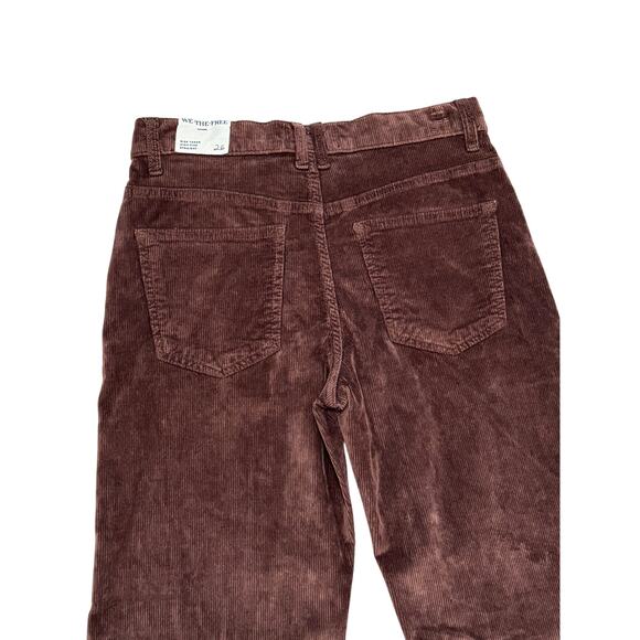 NWT Free People Risk Taker Corduroy Straight Jeans in Chocolate Truffle - Picture 9 of 15